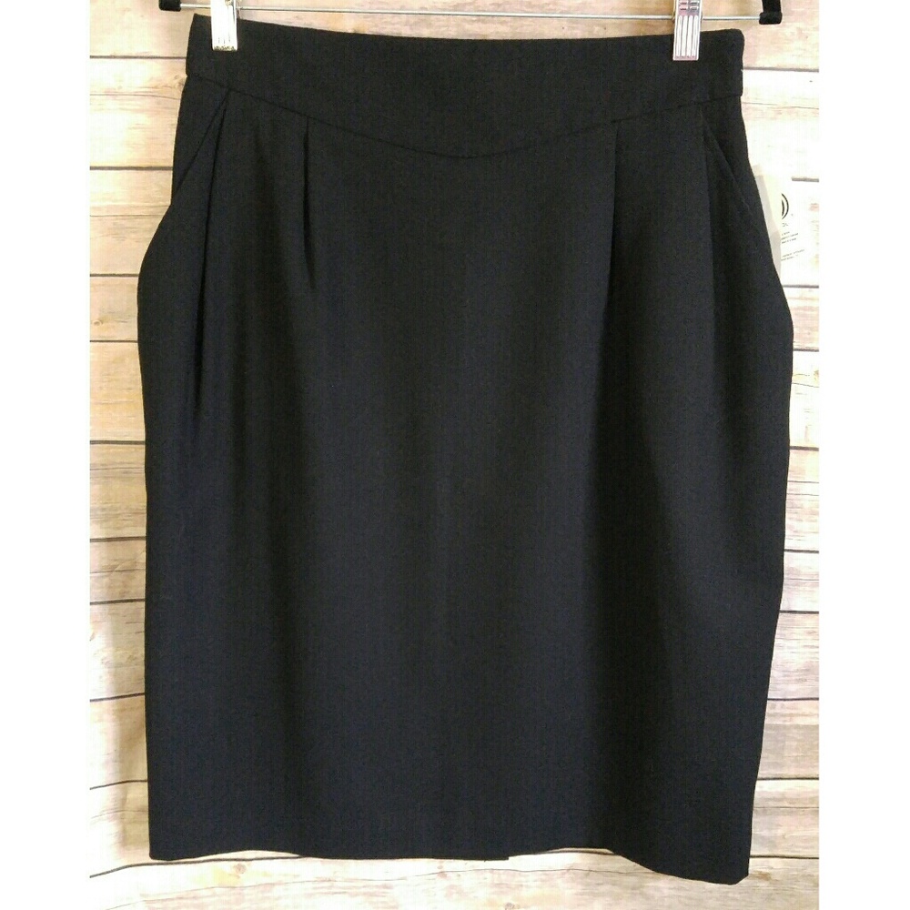 EVAN PICONE 100% Wool A-Line Skirt
